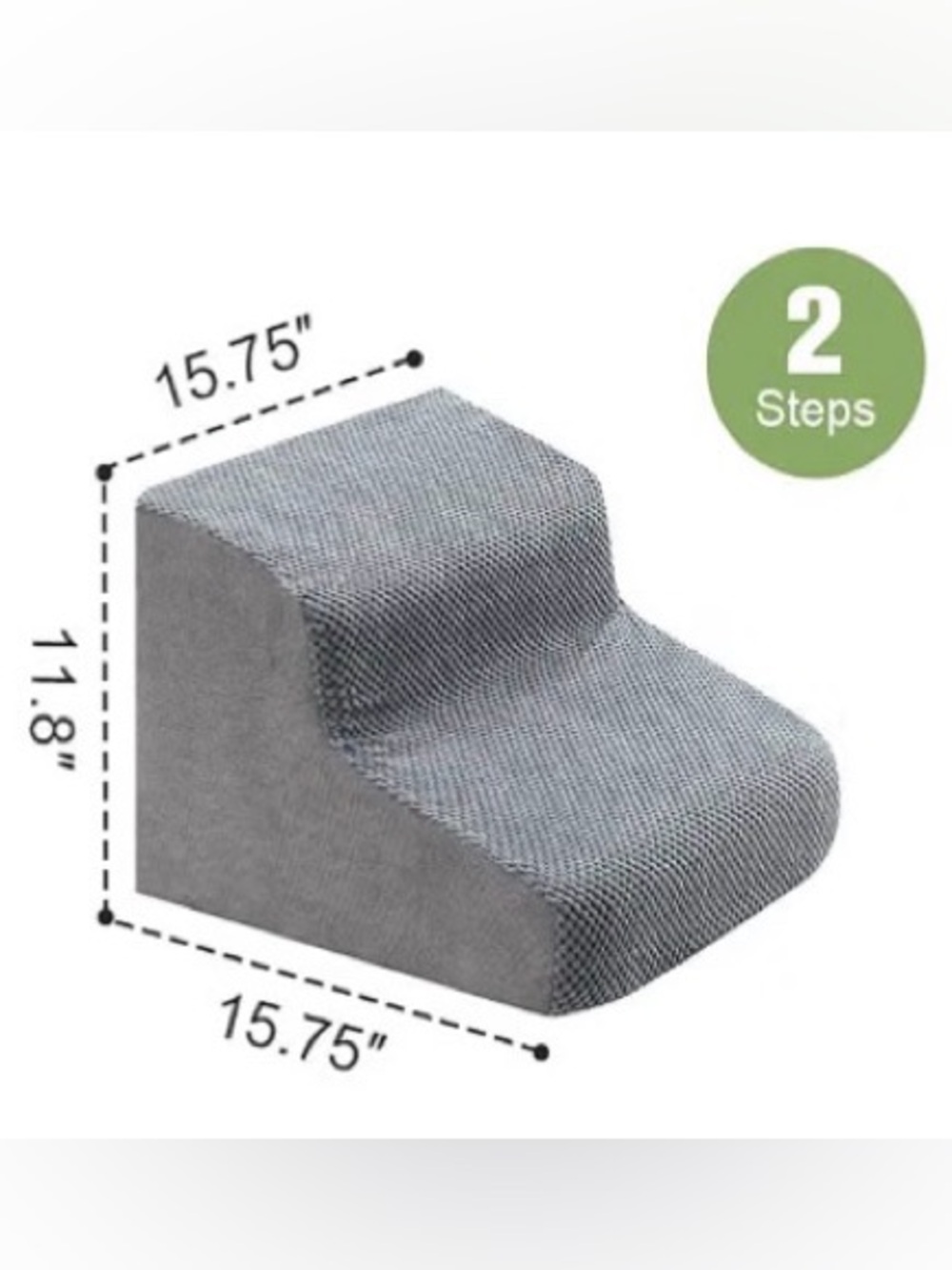 Gray Pet Ramp Step - Supportive Non-Slip Dog Step - Picture 4 of 4